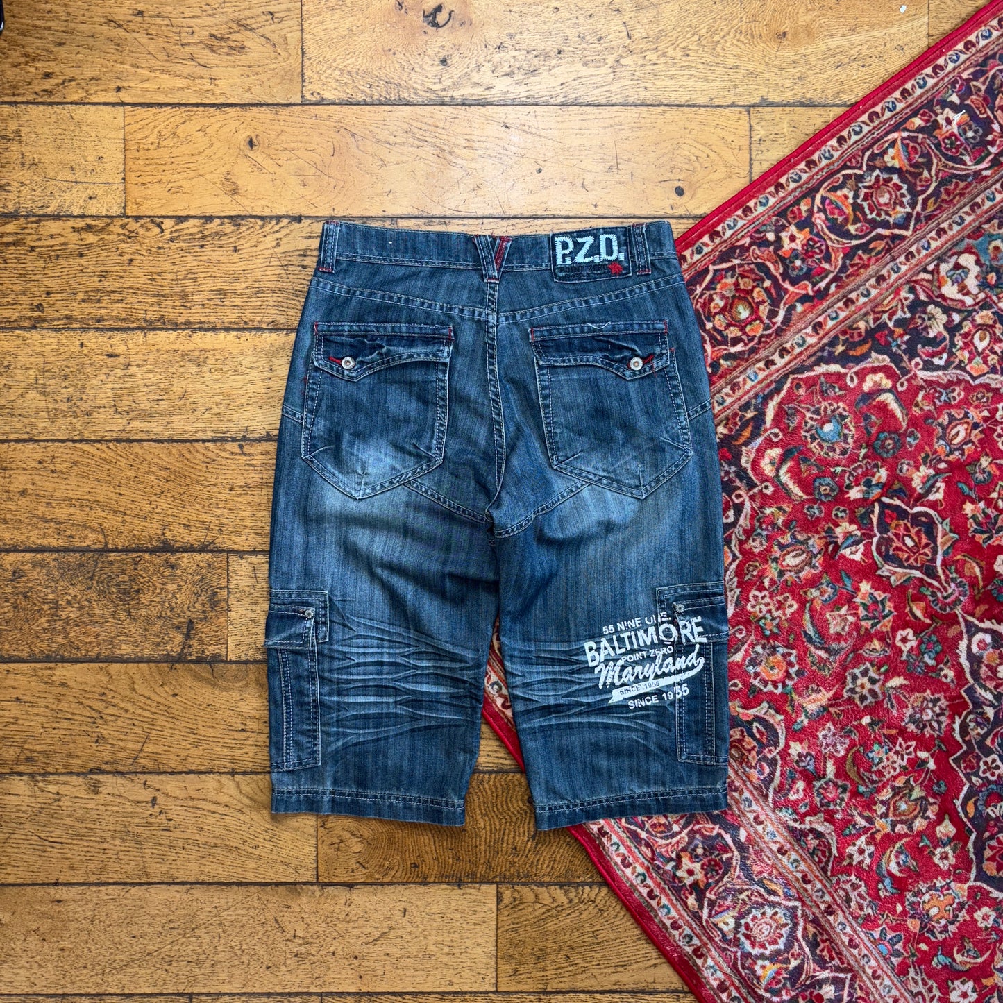 Vintage Blue Denim Shorts - 32