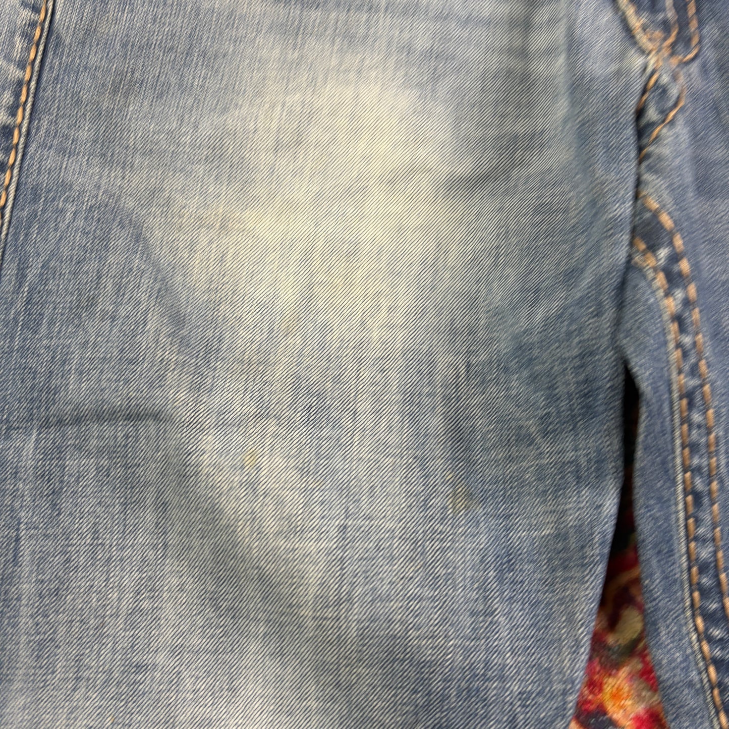 Vintage Blue Embroidered Y2K Hip Hop Straight Jeans - 36