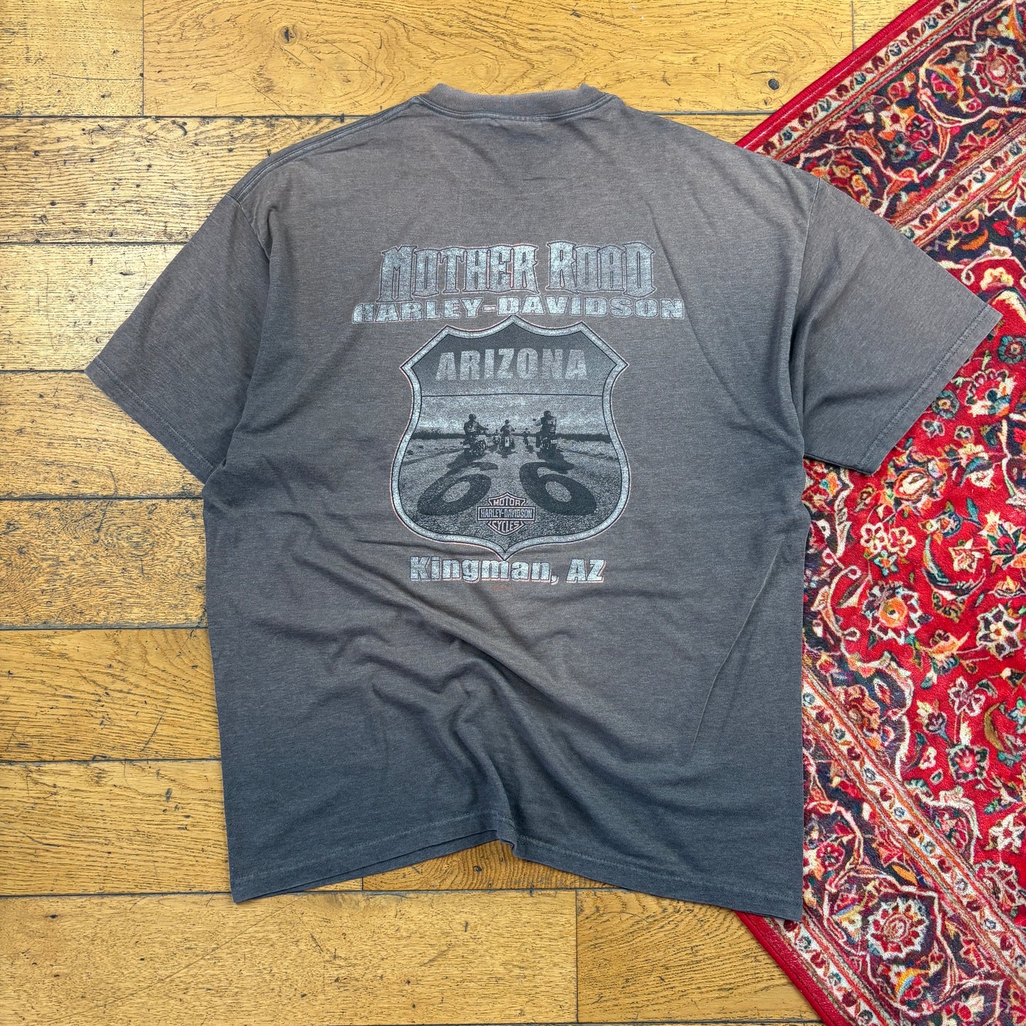 Vintage Harley Davidson Brown Faded Graphic T-Shirt - XL