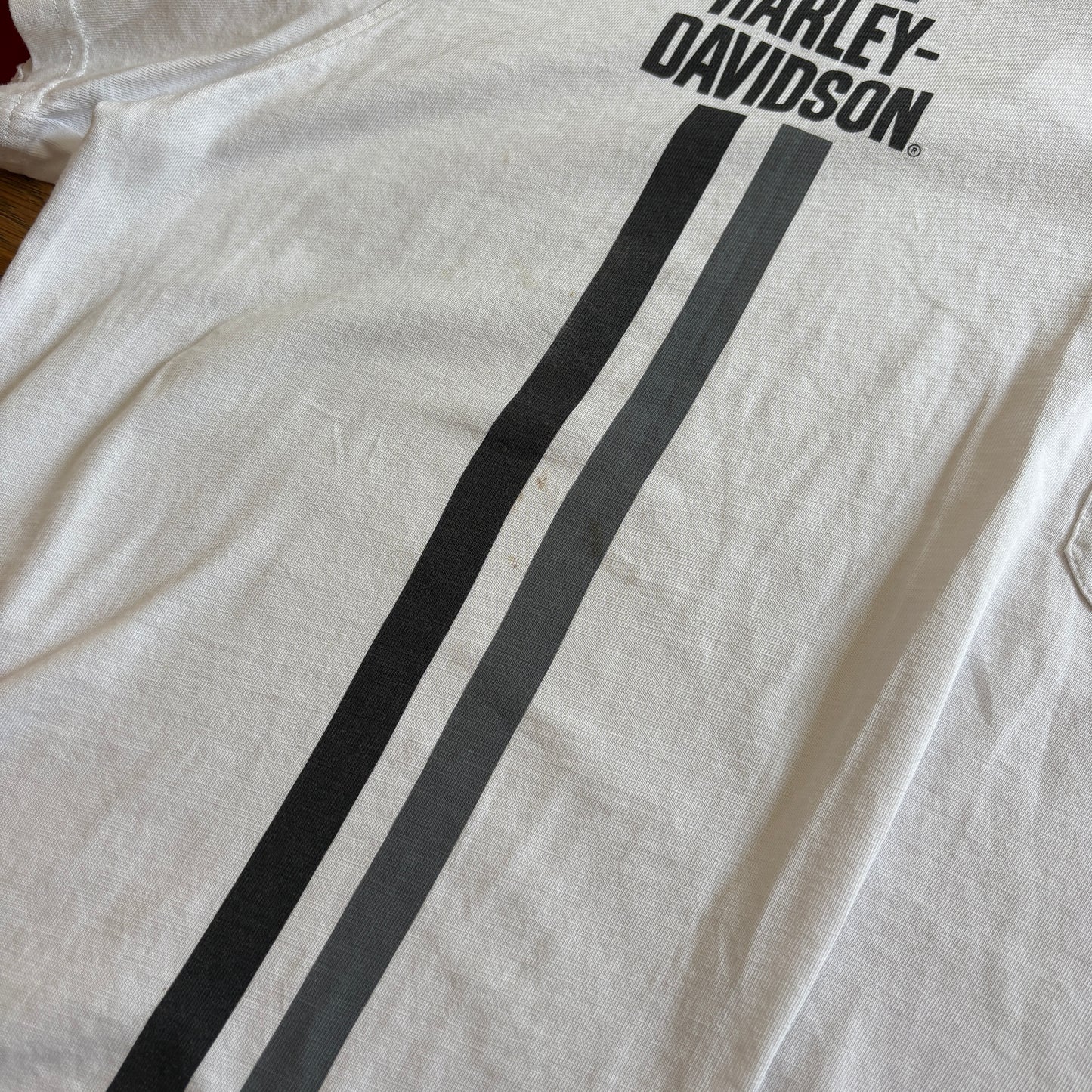 Vintage Harley Davidson White Graphic T-Shirt - L