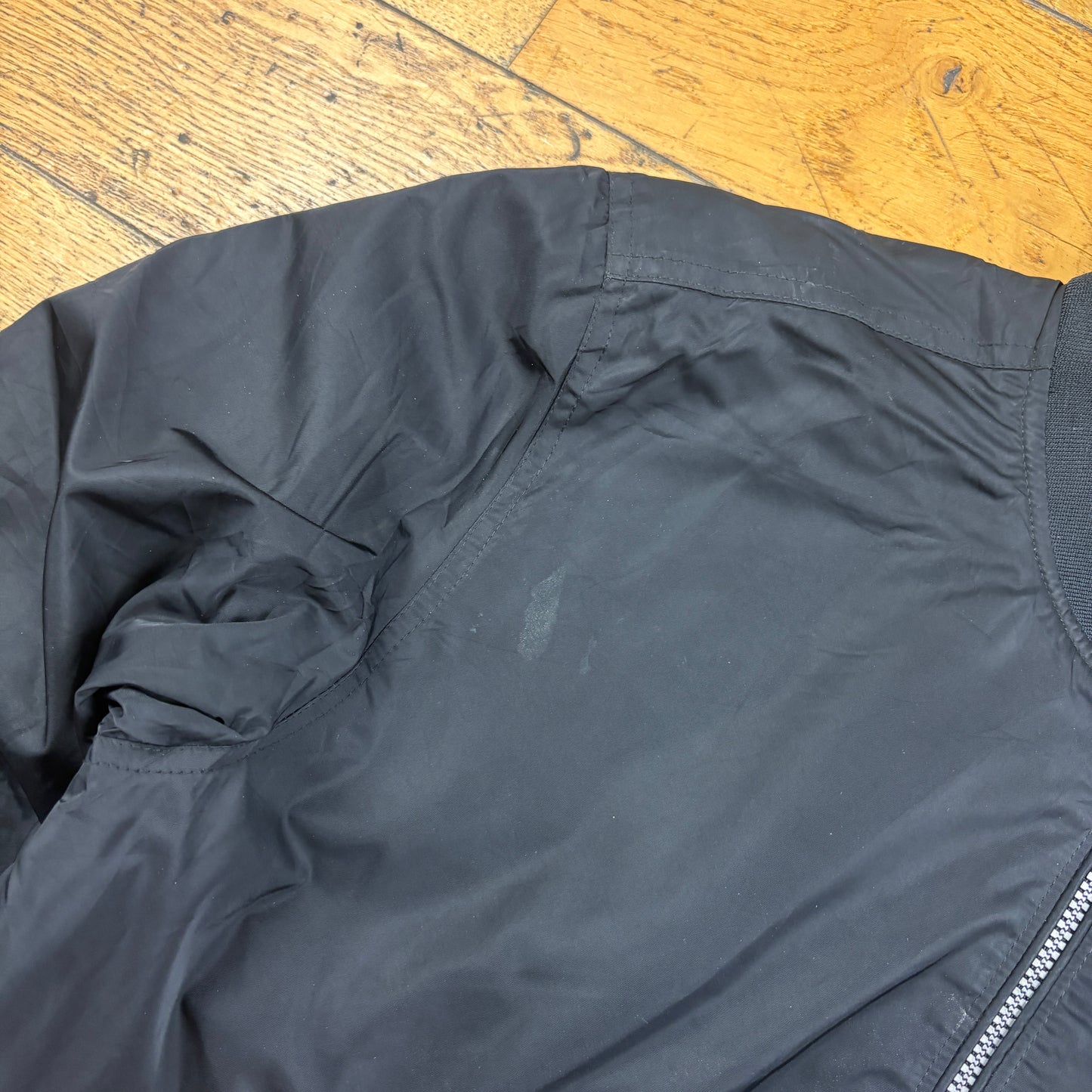 Vintage Black MA-1 Bomber Jacket - L