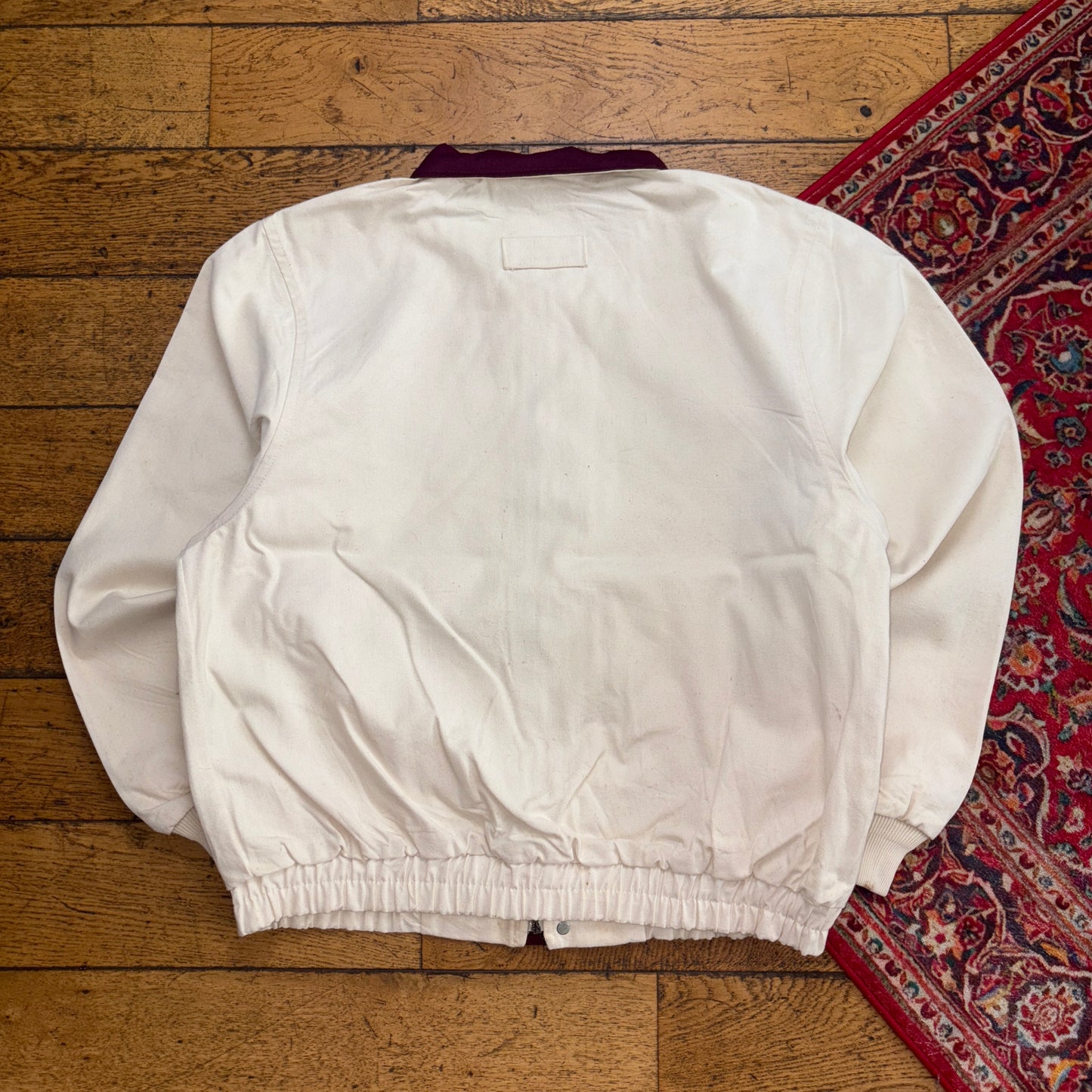 Vintage Cream Workwear Utility Bomber Carhartt Style Jacket - XL