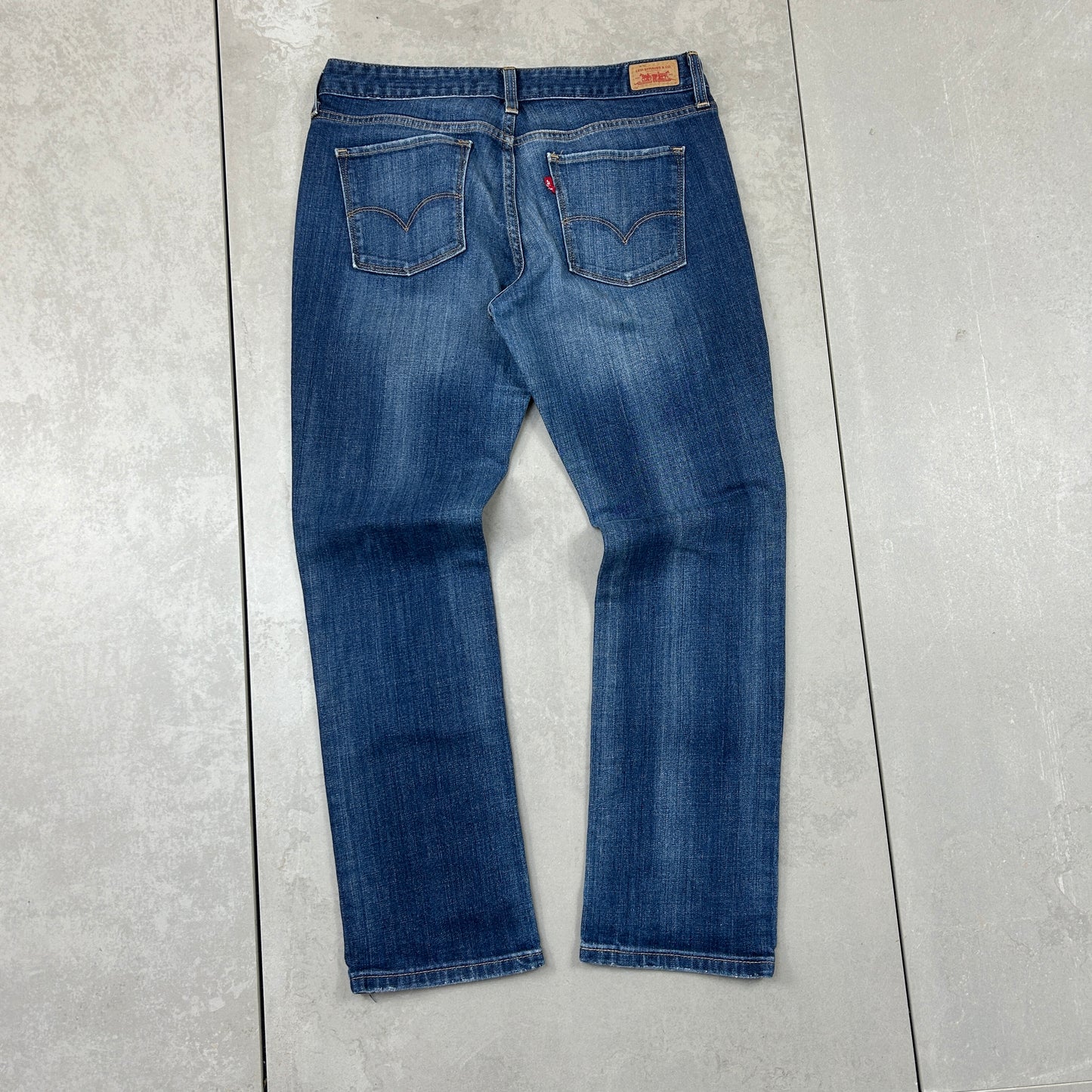 Vintage Levis 552 Womens Straight Blue Denim Jeans - 12