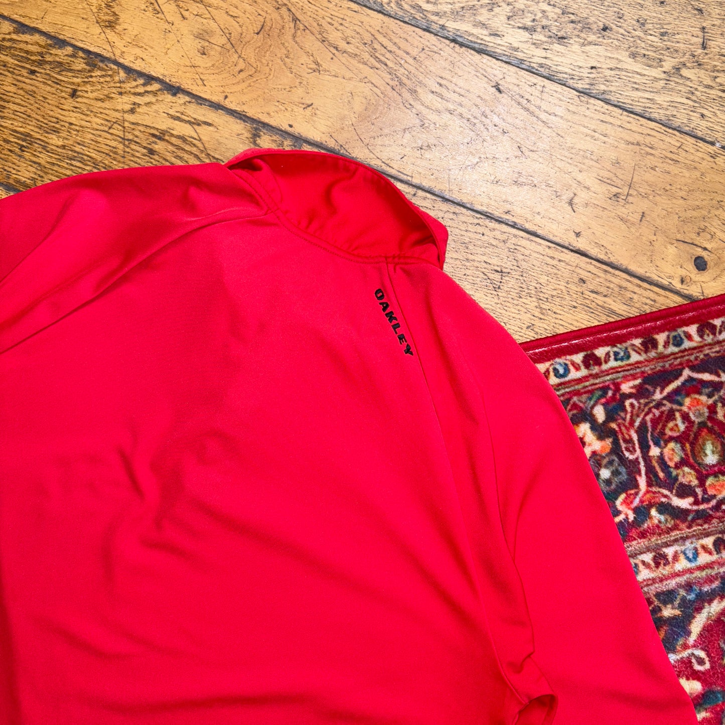 Vintage Red Oakley Embroidered Polo Shirt - S