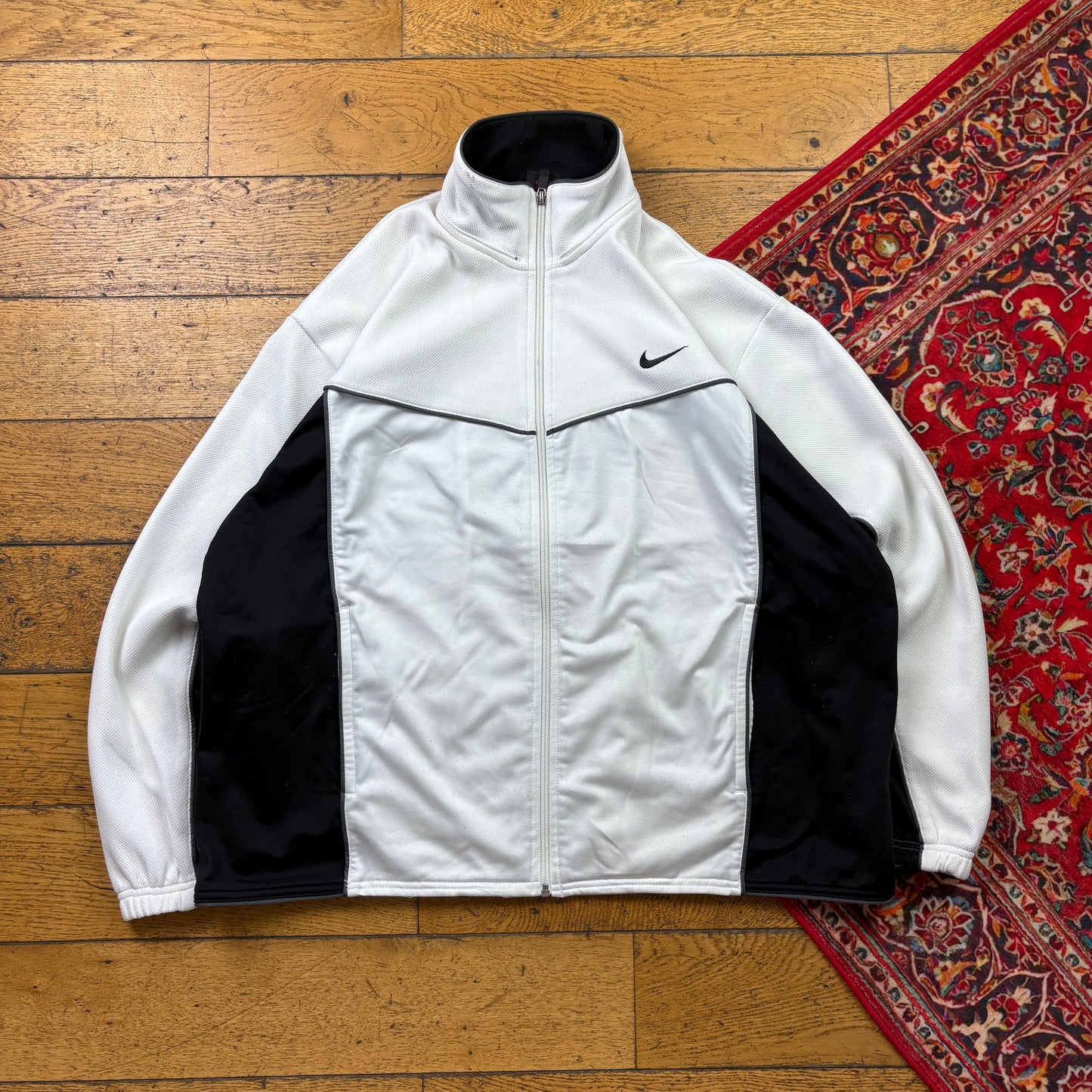 Vintage Nike White Tracksuit Track Shell Windbreaker Jacket - XL