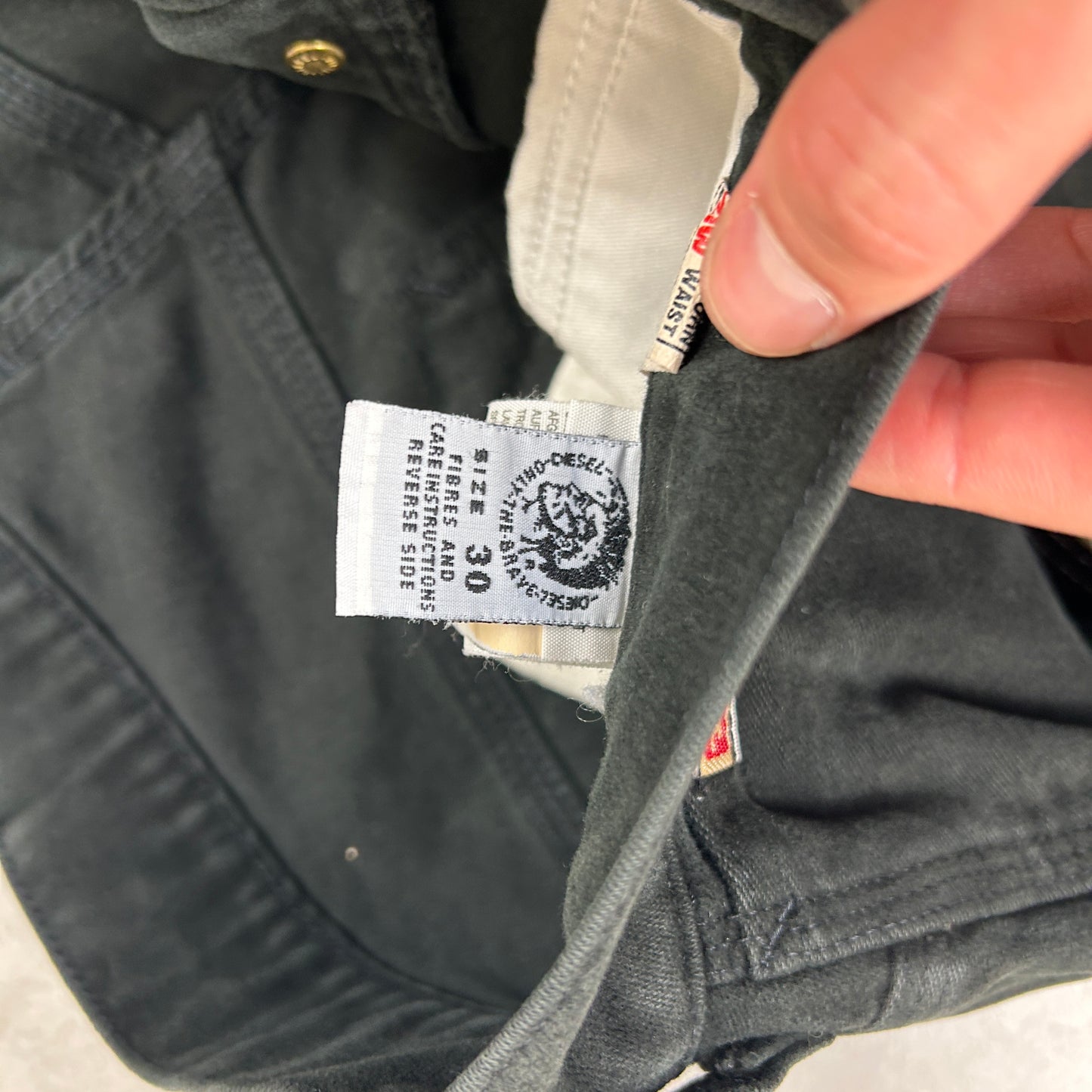 Vintage Diesel Black Carpenter Straight Jeans - 30