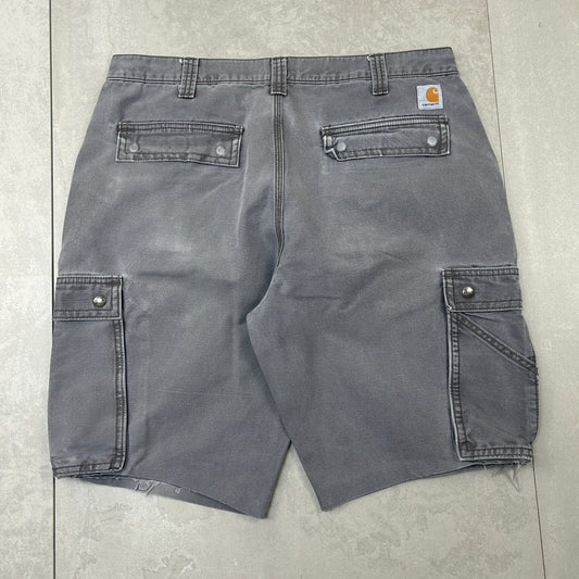 Vintage Carhartt Workwear Baggy Carpenter Grey Shorts - 36