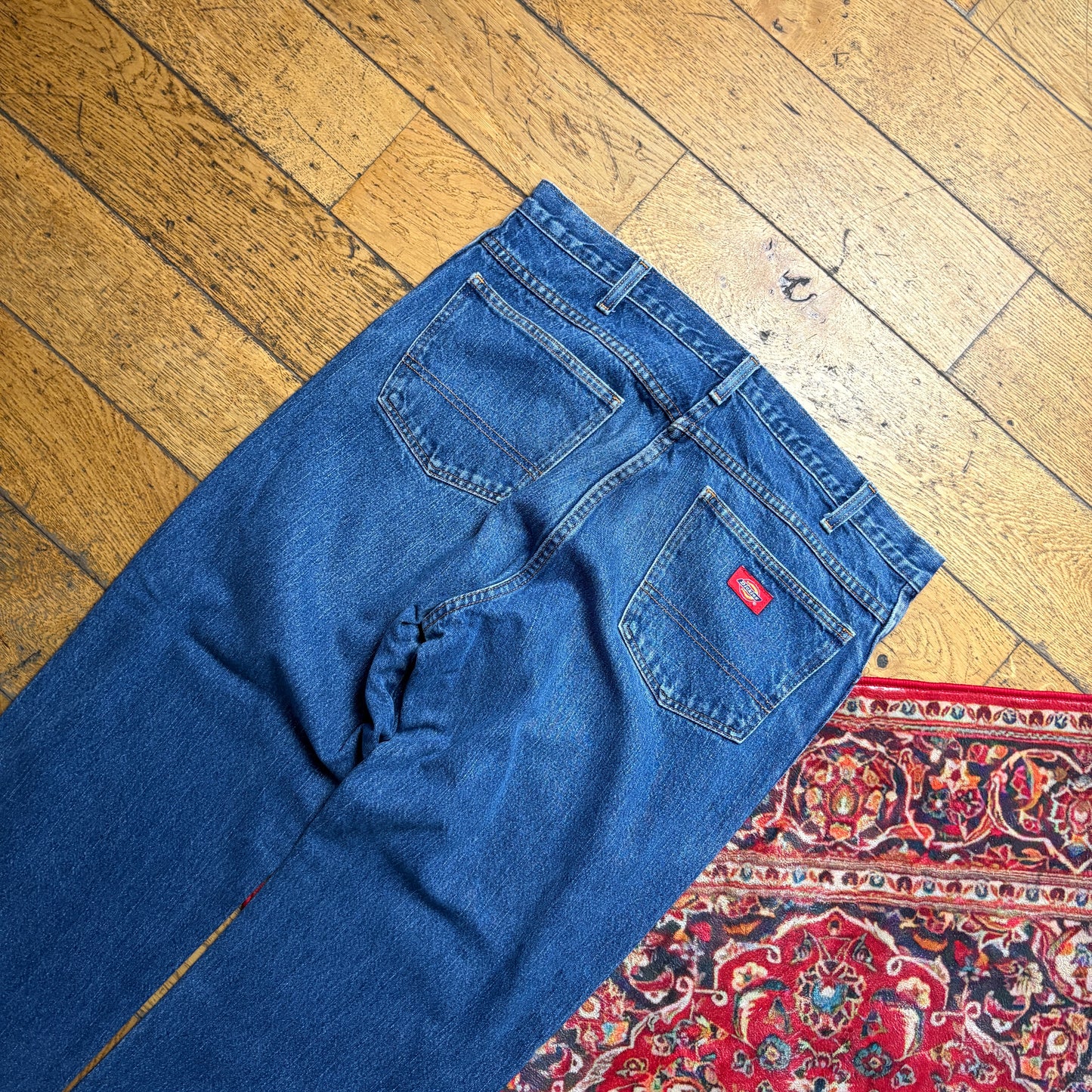 Vintage Dickies Workwear Carpenter Baggy Blue Jeans - 40S