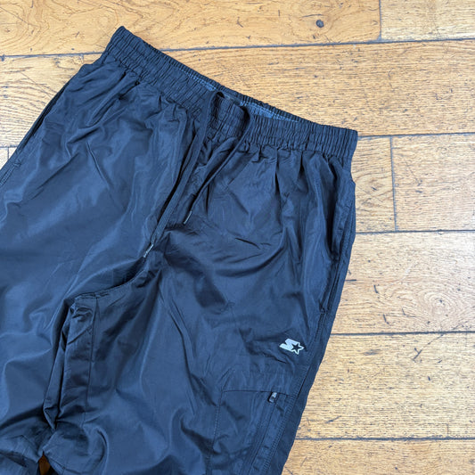 Vintage Starter Black Baggy Tracksuit Sweatpants Track Pants Bottoms - S