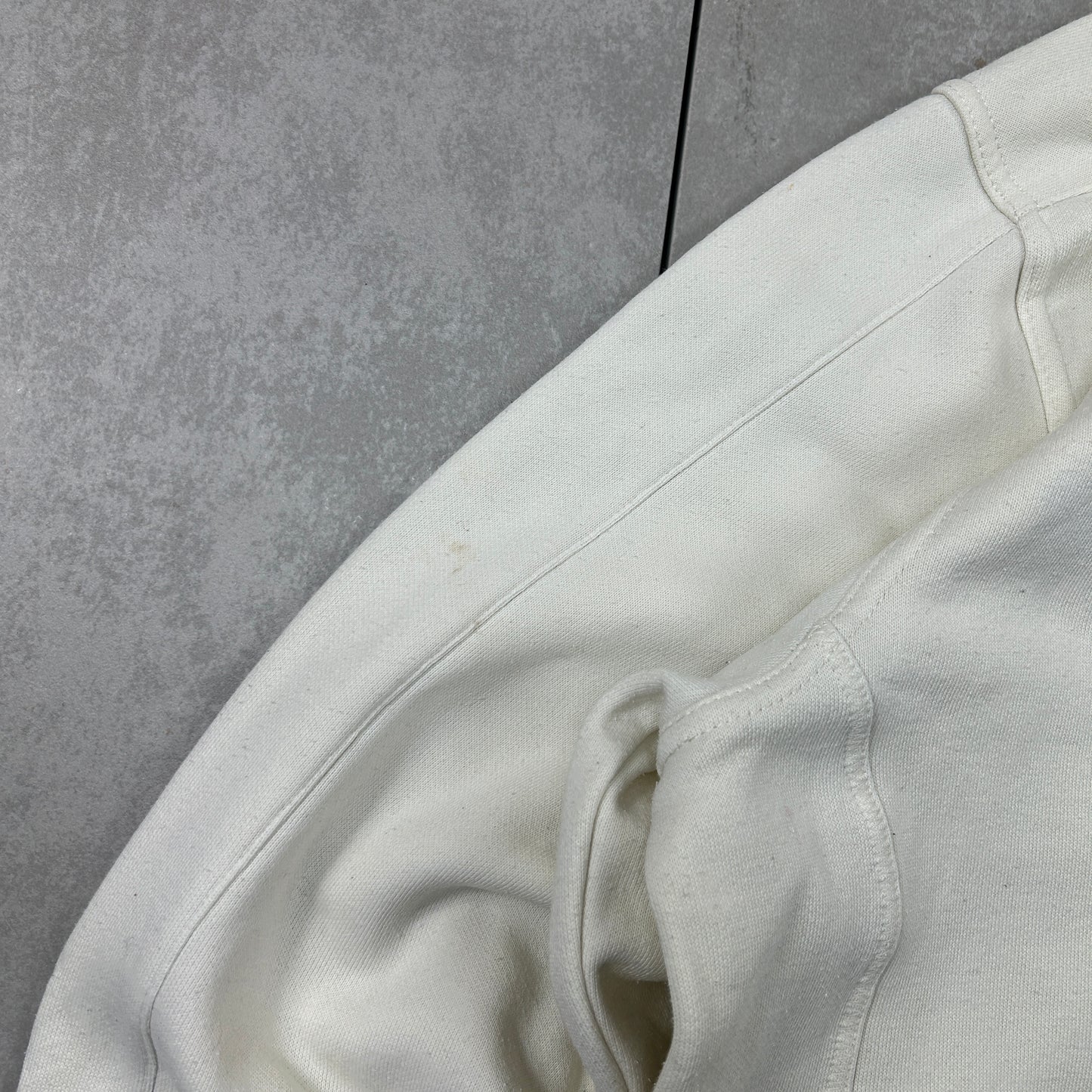 Vintage 00s Nike Cream Zip Hoodie Embroidered Sweatshirt - L