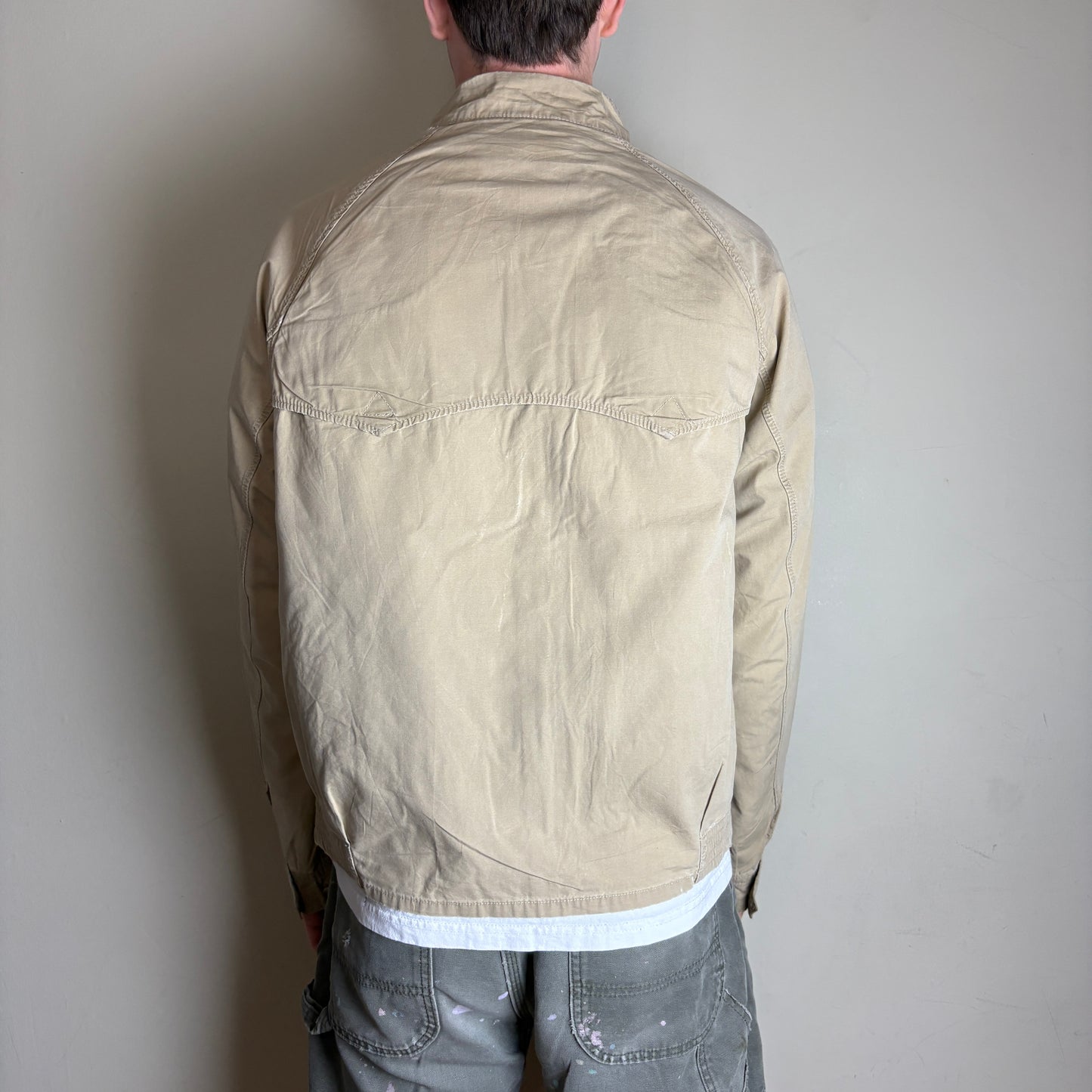 Vintage Ralph Lauren Cream Harrington Zip Jacket - L