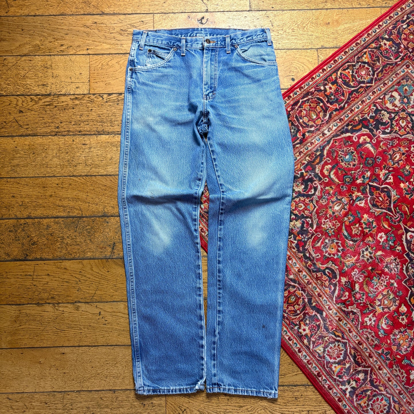 Vintage Dickies Workwear Carpenter Straight Blue Jeans - 33L