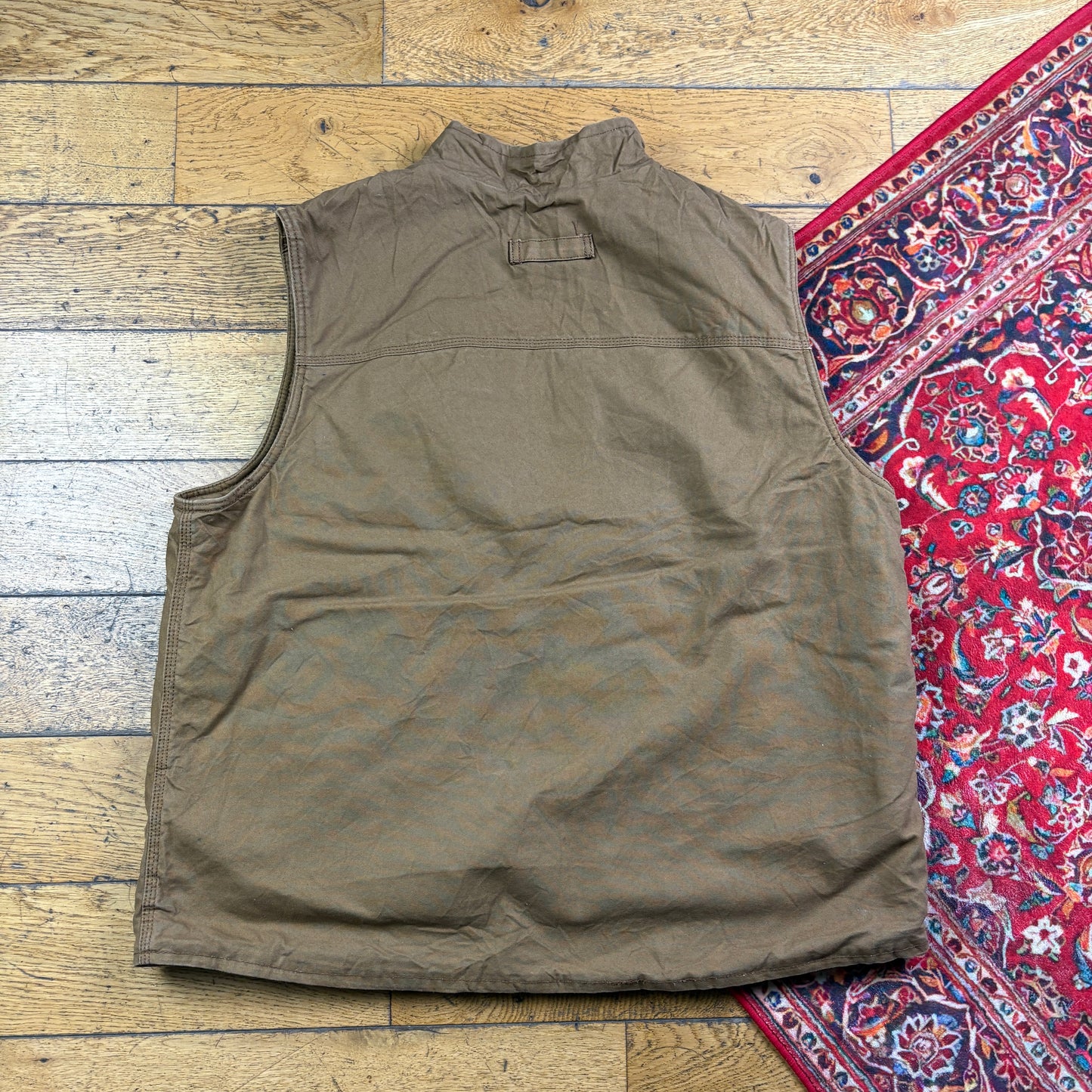 Vintage Brown Gilet Vest Workwear Carhartt Style Jacket - XL