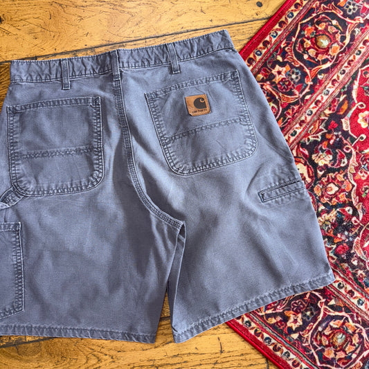 Vintage Carhartt Grey Workwear Baggy Carpenter Shorts - 32