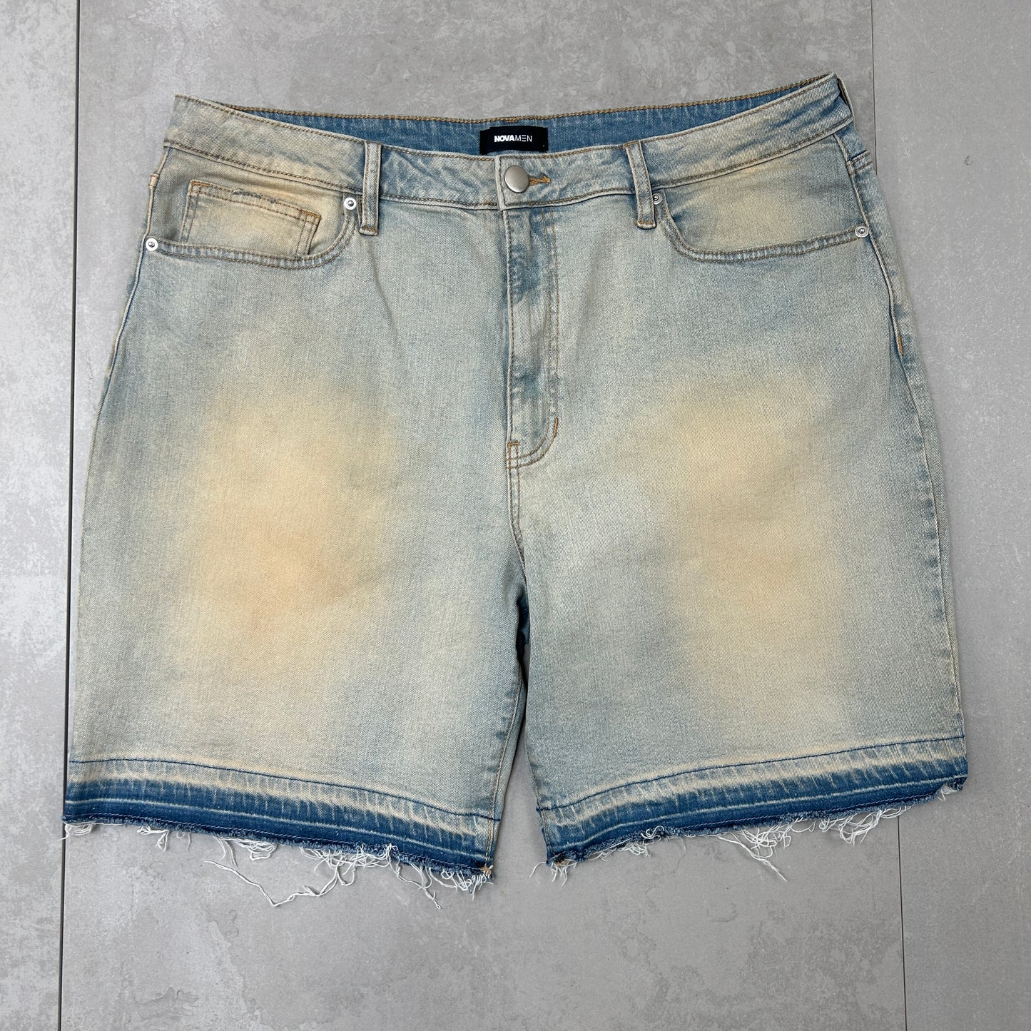 Vintage Hip Hop Baggy Blue Shorts Jorts - 38