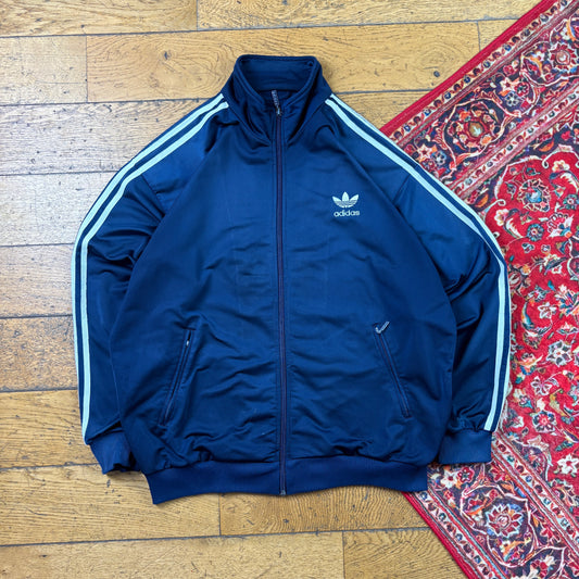 Vintage 80s Adidas Navy Tracksuit Track Shell Windbreaker Jacket - L