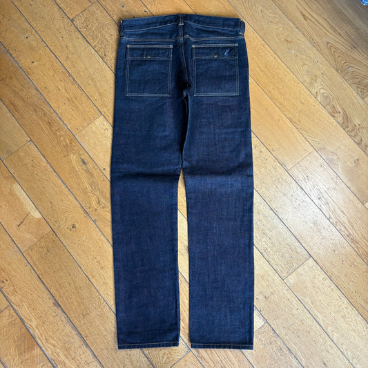 Vintage Michael Bastian Selvedge Denim Straight Leg Cargo Dark Blue Jeans - 36