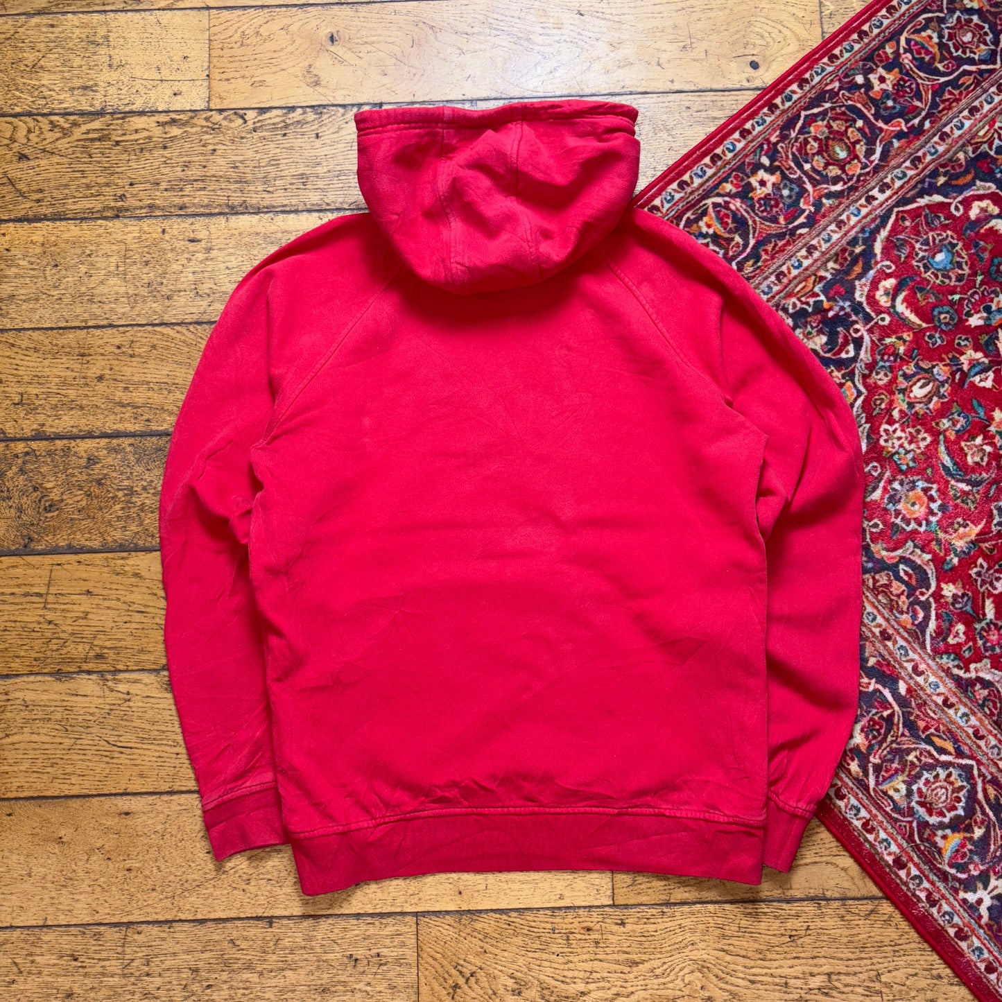 Vintage Helly Hansen Red Embroidered Hoodie Sweatshirt - M