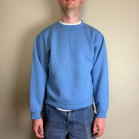 Vintage Russell Athletic Blue Blank Boxy Sweatshirt - M