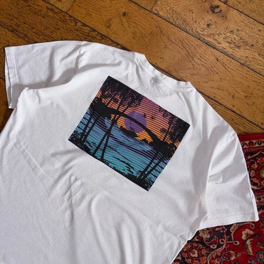 Vintage Oakley White Graphic T-Shirt - L