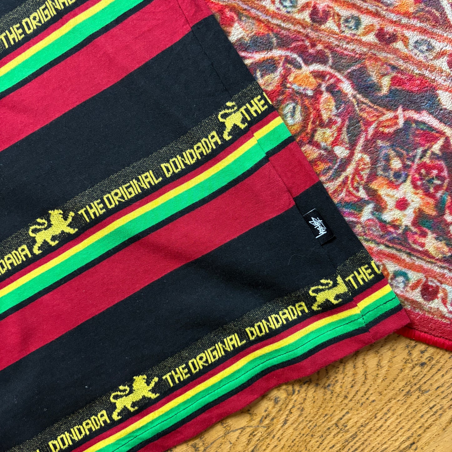Vintage Stussy Black Rasta Vest - S