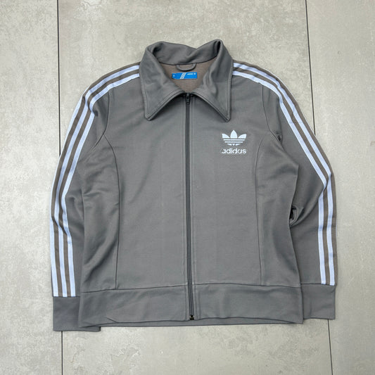 Vintage Adidas Grey Tracksuit Track Shell Windbreaker Jacket - S