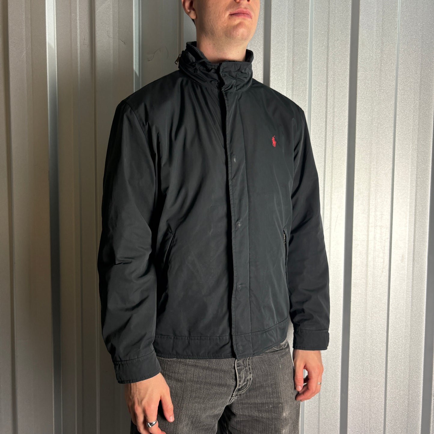 Vintage Ralph Lauren Black Fleece Lined Jacket - L