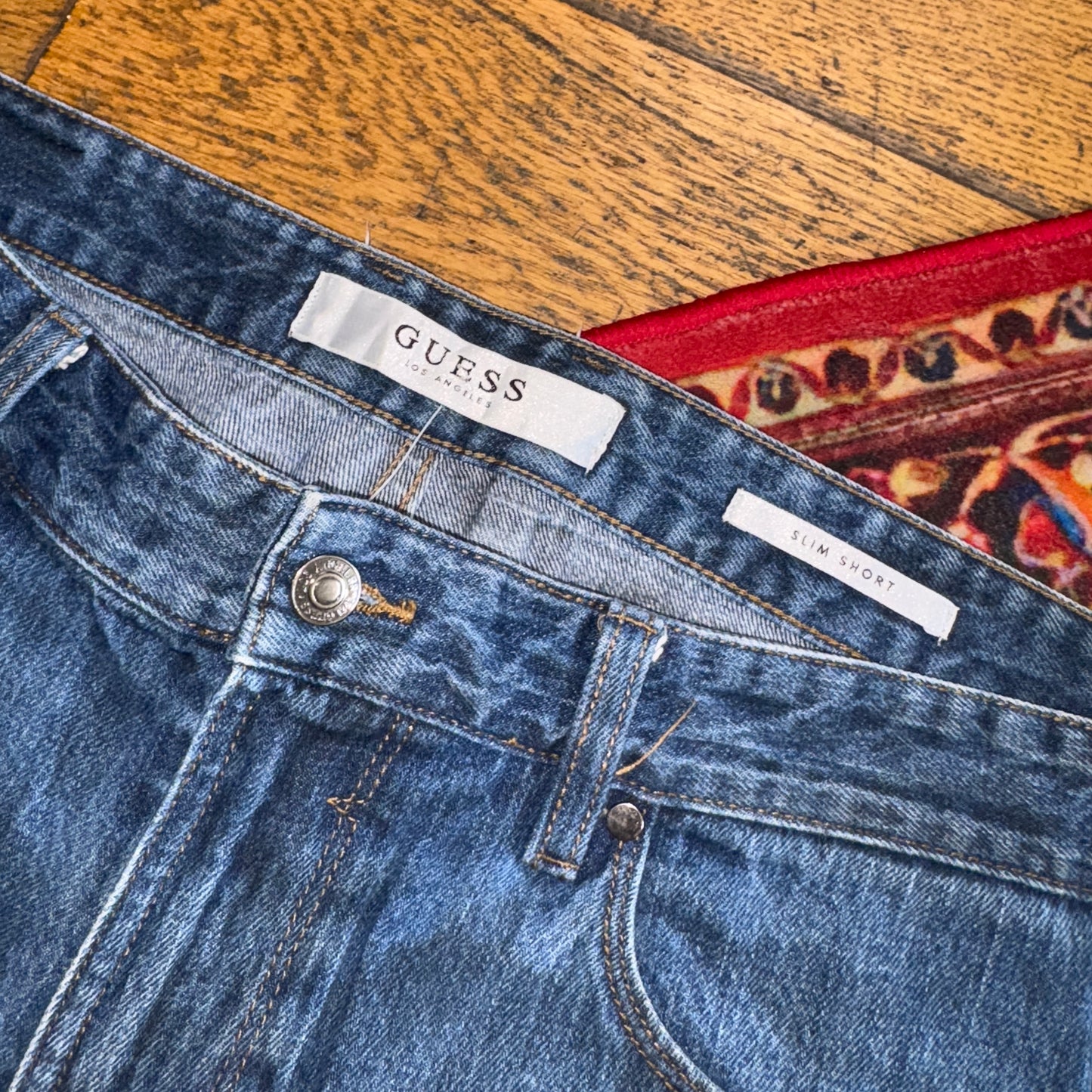 Vintage Blue Guess Denim Shorts - 36