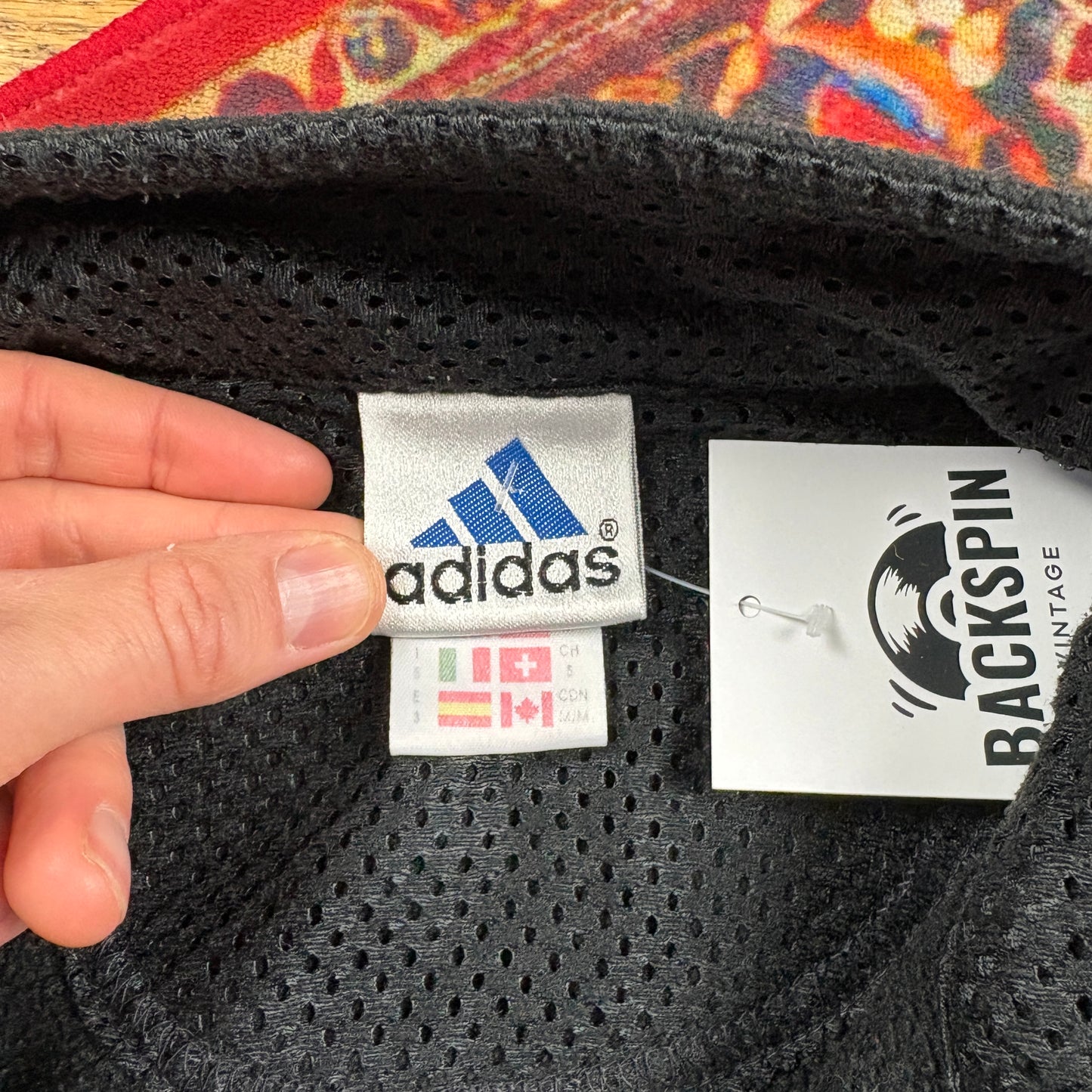 Vintage 90s Adidas Black Embroidered Fleece Sweatshirt - M