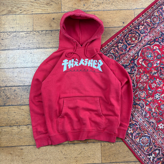 Vintage Thrasher Red Skate Hoodie Sweatshirt - M