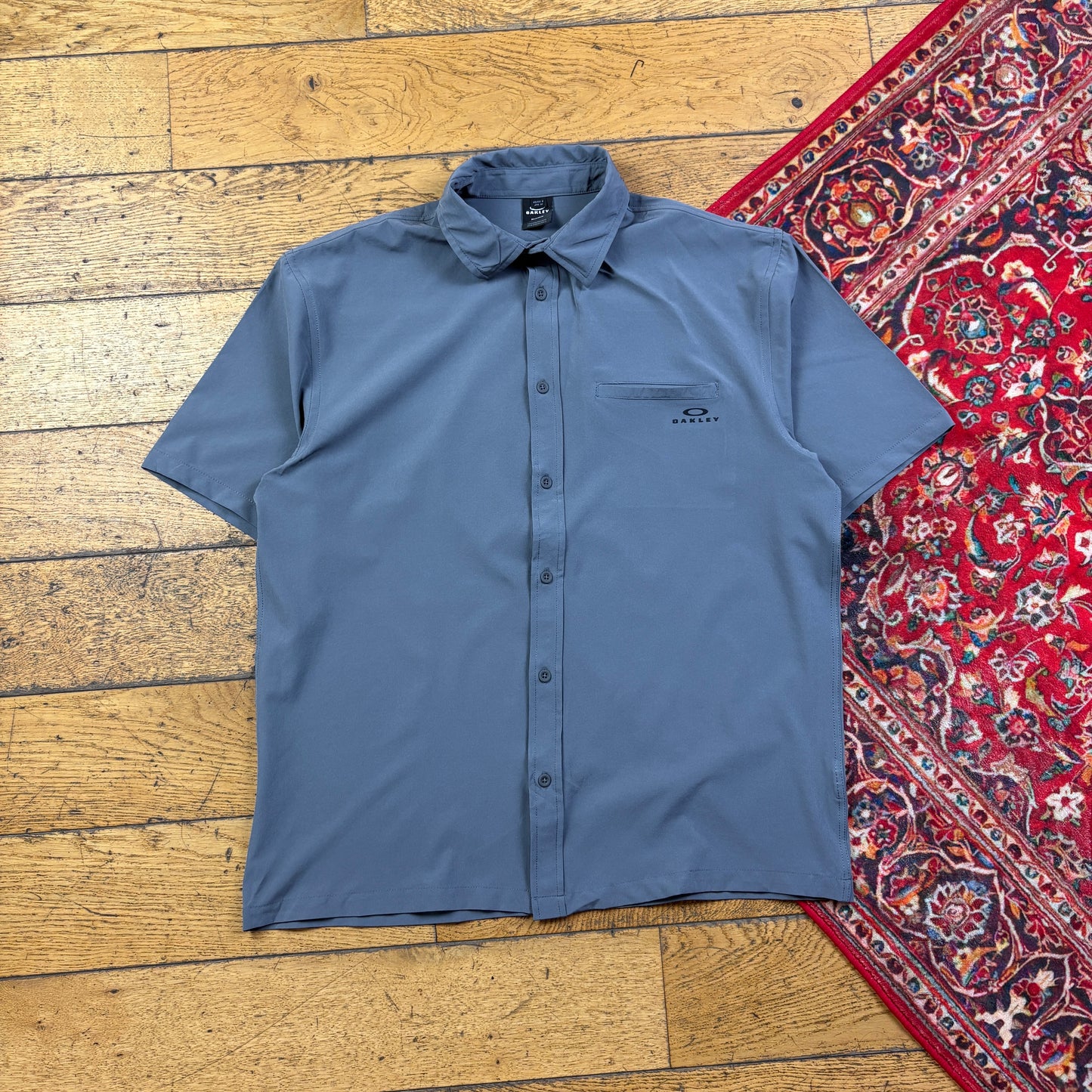 Vintage Oakley Grey Short Sleeve Shirt - S
