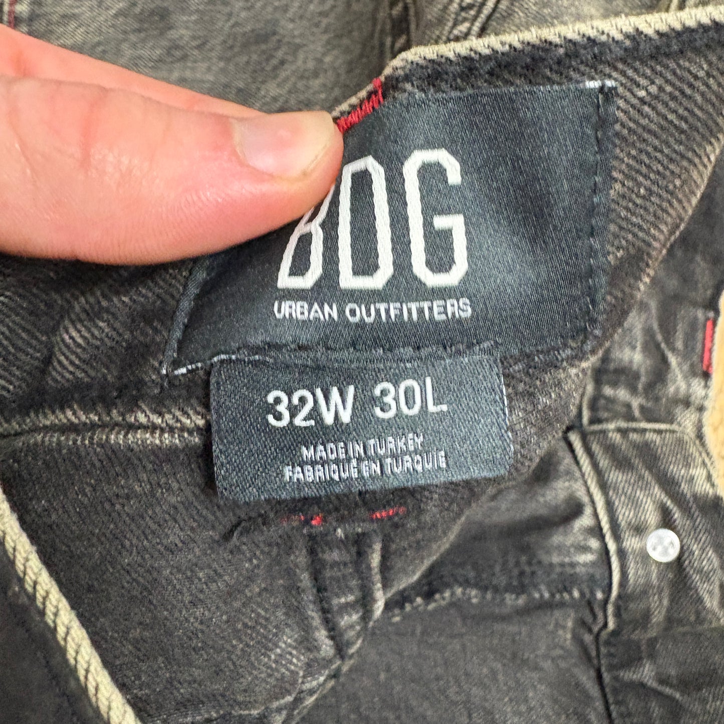 Vintage BDG Urban Outfiters Black Embroidered Y2K Hip Hop Baggy Jeans - 32S