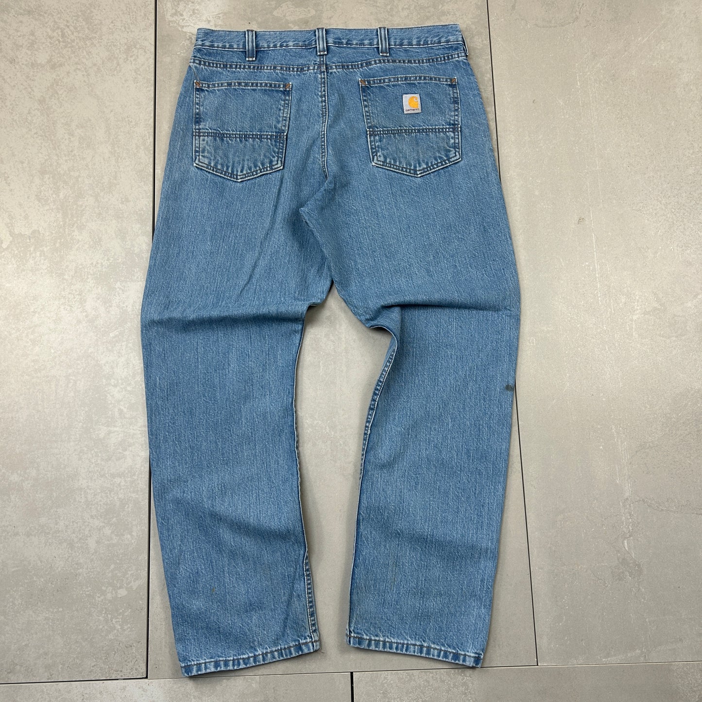 Vintage Carhartt Blue Workwear Carpenter Baggy Jeans - 38