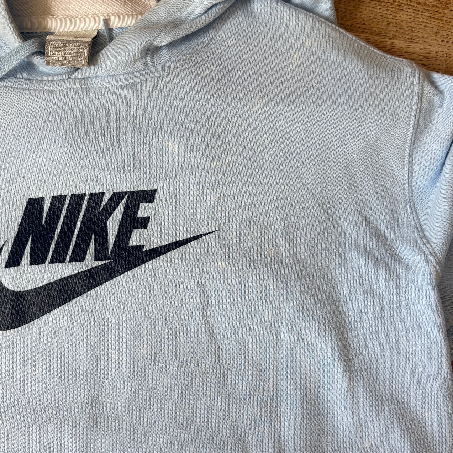 Vintage Nike Y2K Baby Blue Hoodie Sweatshirt - M