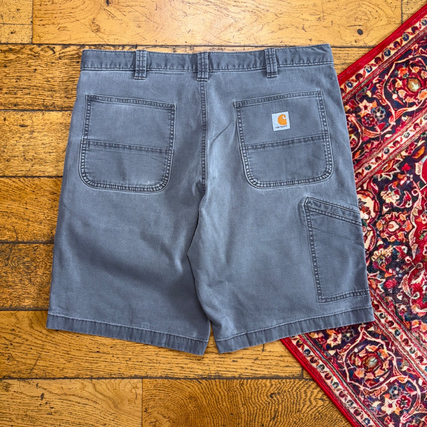 Vintage Carhartt Grey Workwear Baggy Carpenter Shorts -38