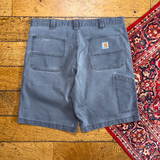 Vintage Carhartt Grey Workwear Baggy Carpenter Shorts -38