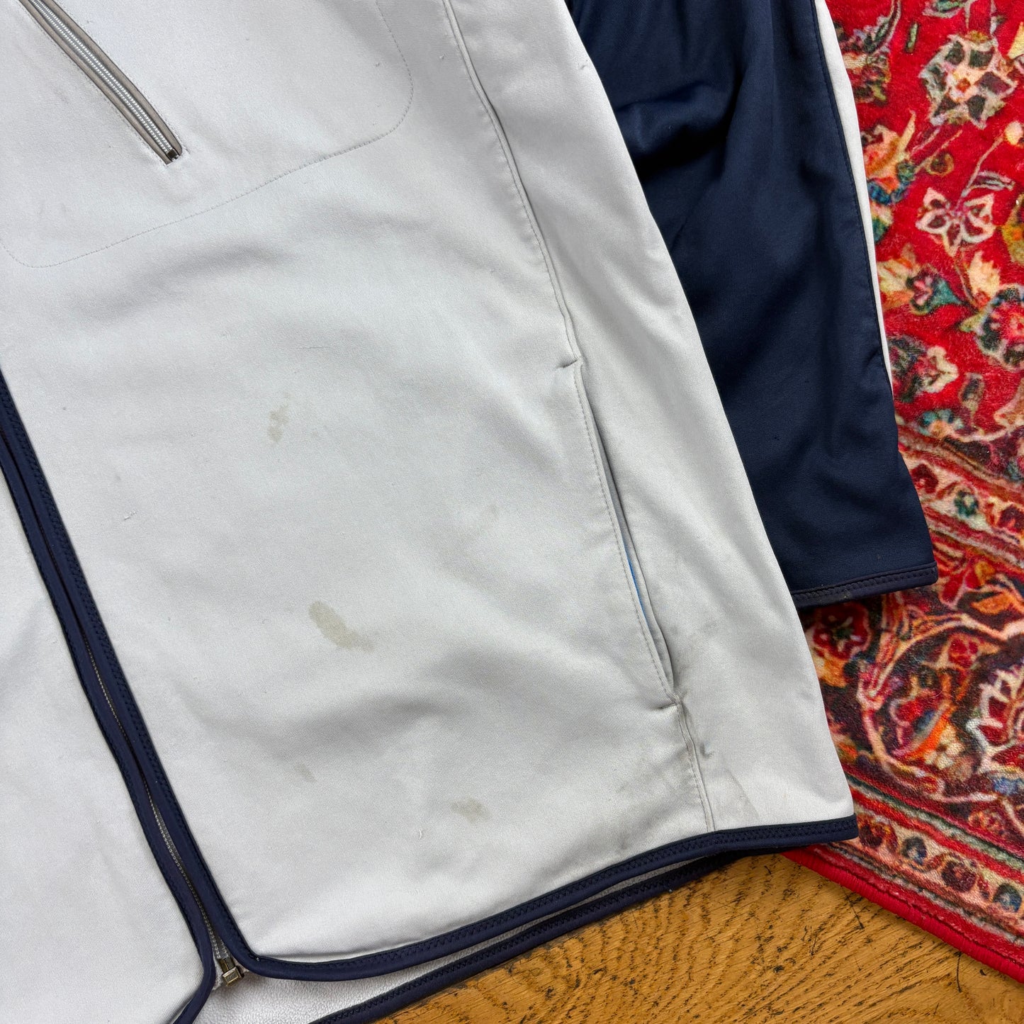 Vintage Nike White Navy Swoosh Y2K Tracksuit Jacket - XL