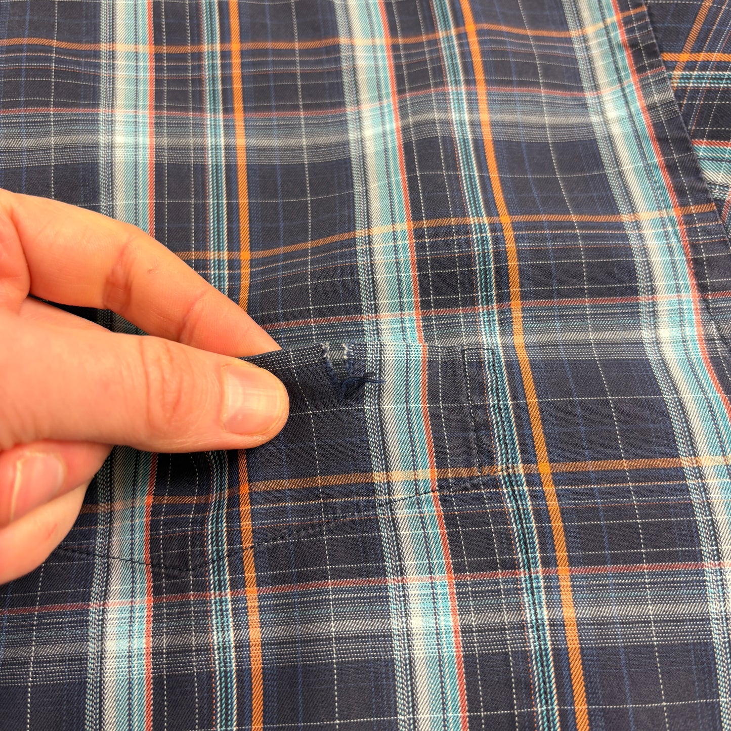 Vintage Tommy Hilfiger Blue Check Embroidered Shirt - L