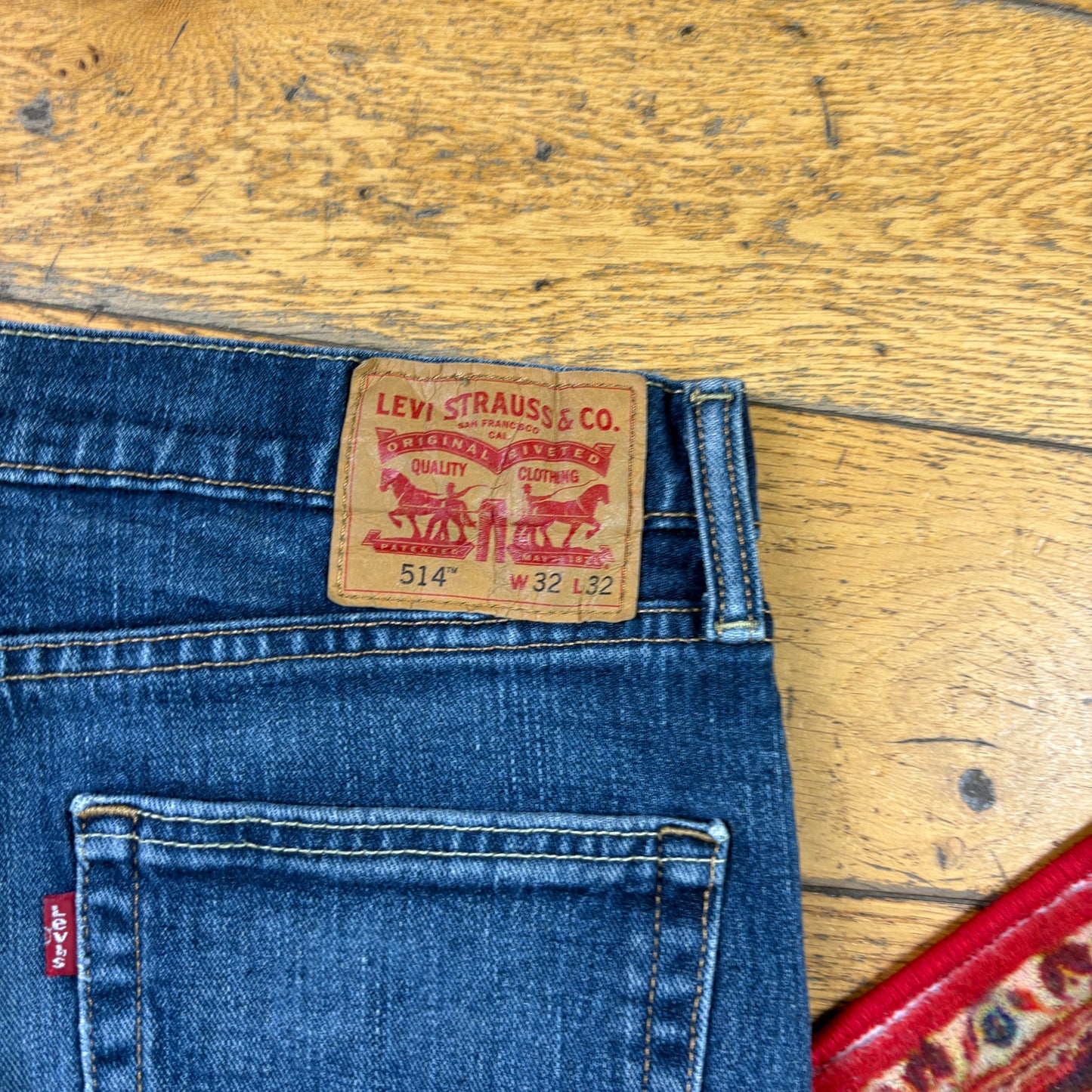 Vintage Levis 514 Straight Blue Denim Jeans - 32