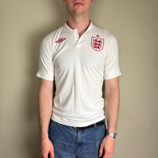 Vintage Umbro England Football World Cup White Football Shirt -