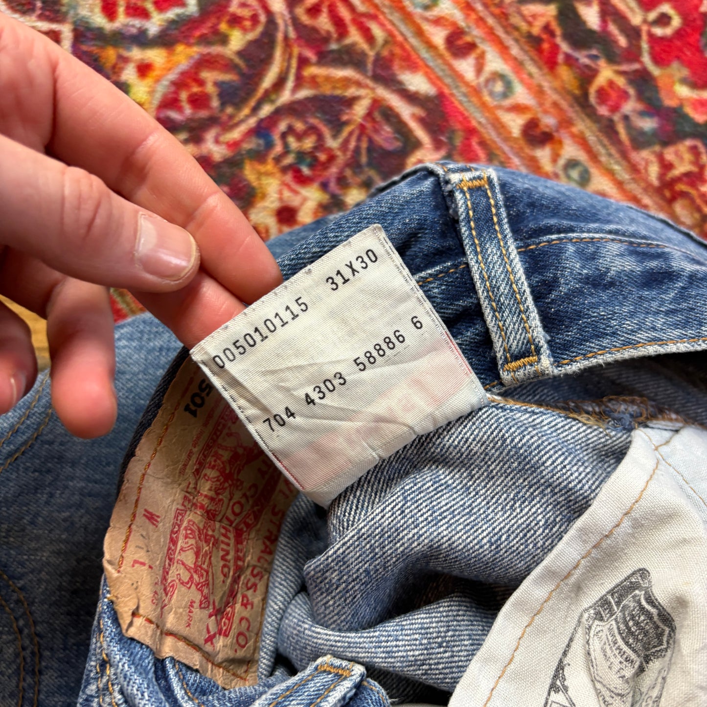 Vintage Levis 501 Straight Blue Denim Jeans - 31S