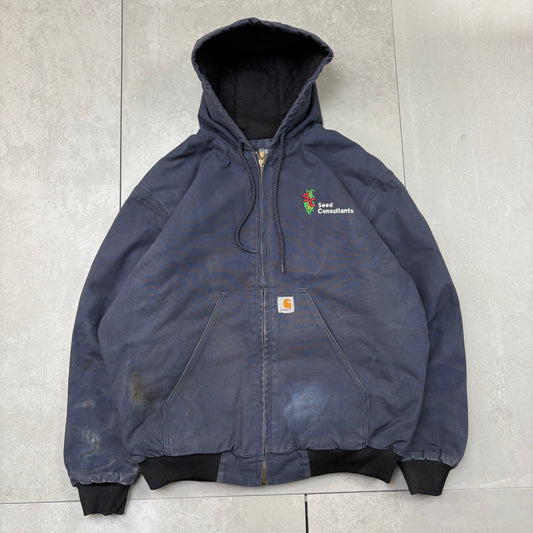 Vintage Carhartt Navy Active Workwear Jacket - XL