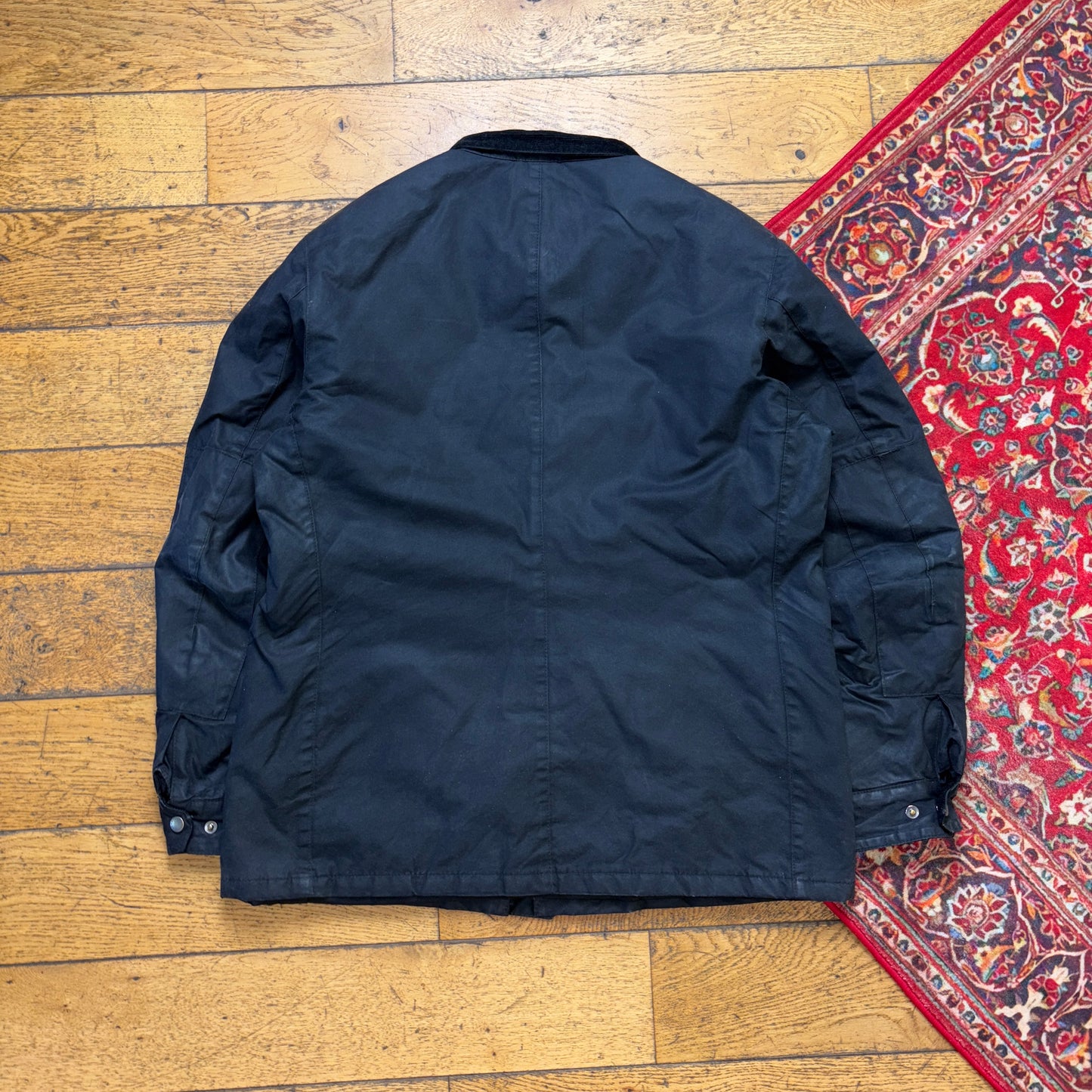 Vintage Black Barbour Wax Jacket - L