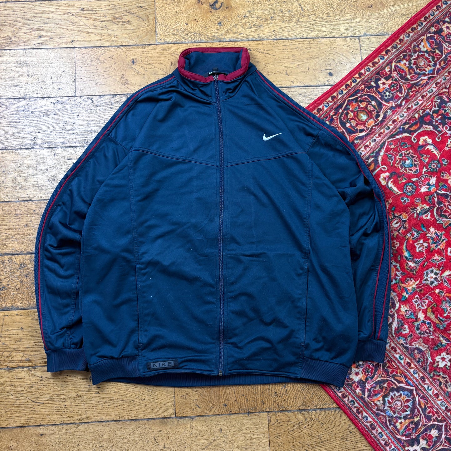 Vintage Nike Navy Tracksuit Track Shell Windbreaker Jacket - XL