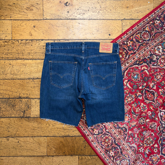 Vintage Levis 511 Slim Blue Denim Shorts - 36