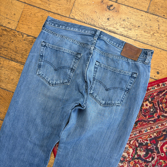 Vintage Levis 501 Straight Blue Denim Jeans - 36S