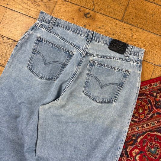 Vintage Levis Silver Tabs 1997 Blue Hip Hop Baggy Jeans - 38