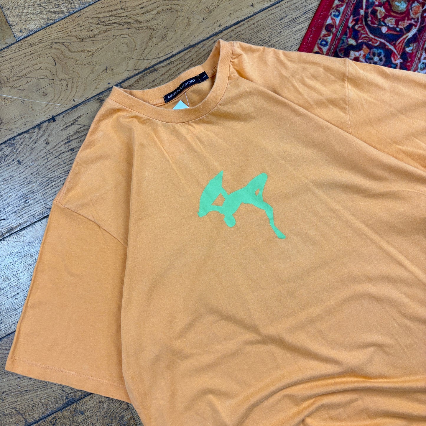 Vintage Orange Surfwear Graphic T-Shirt - M