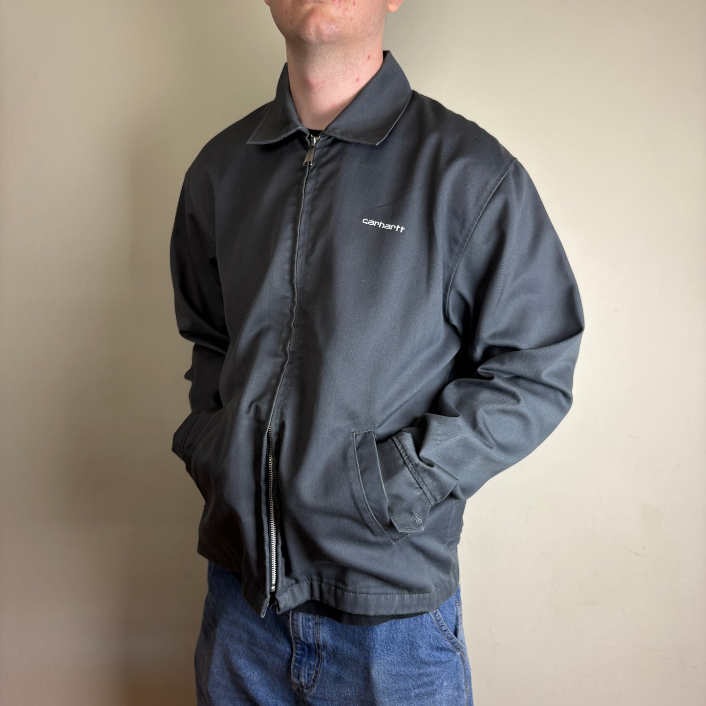 Vintage Carhartt Grey Workwear Utility Jacket - L