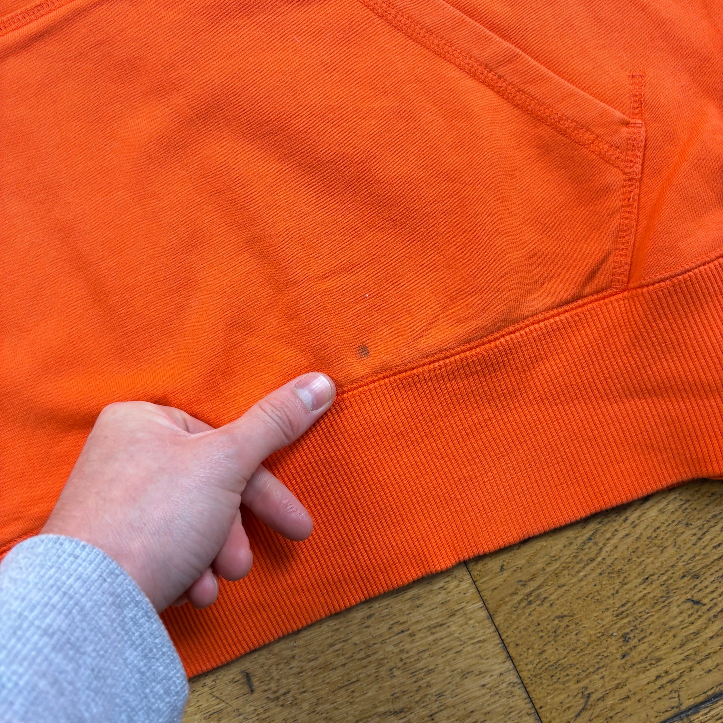 Vintage Nike Barcelona Football Orange Hoodie Embroidered Sweatshirt - M